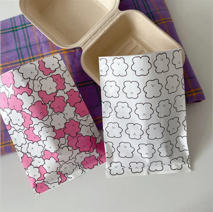 Высококачественные милые подарочные пакеты для конфет из крафт-бумаги, пакеты для конфет и печенья