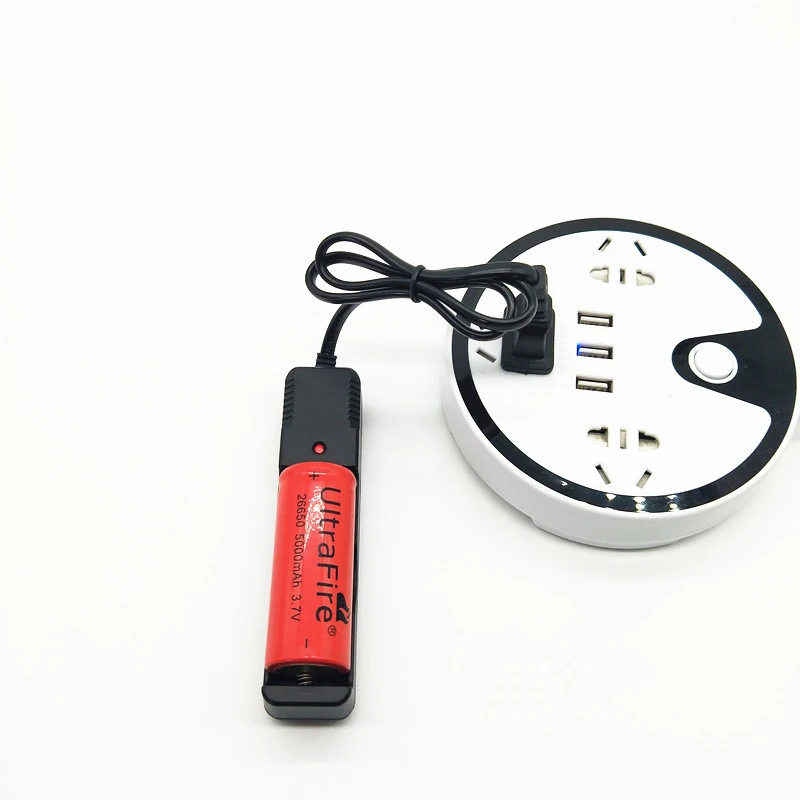 Универсальное умное зарядное устройство USB с 1 слотом для литий-ионных аккумуляторов 18650 26650