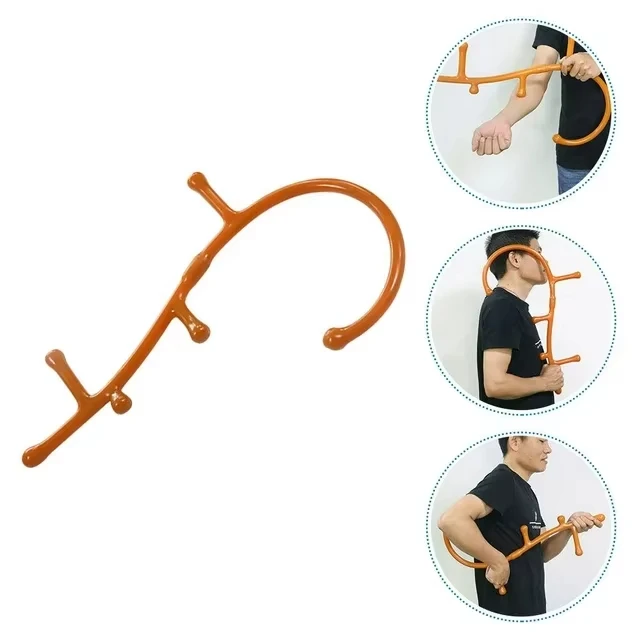 Customizable Trigger Point Self Massage Stick Hook Theracane Body Back Neck Percussion Massage Ball Hook Cane