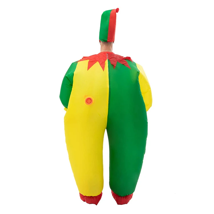 Fat clown inflatable costume for Halloween Fancy Dress Cosplay Blow Up Full Body Suit Jumpsuit for Adult