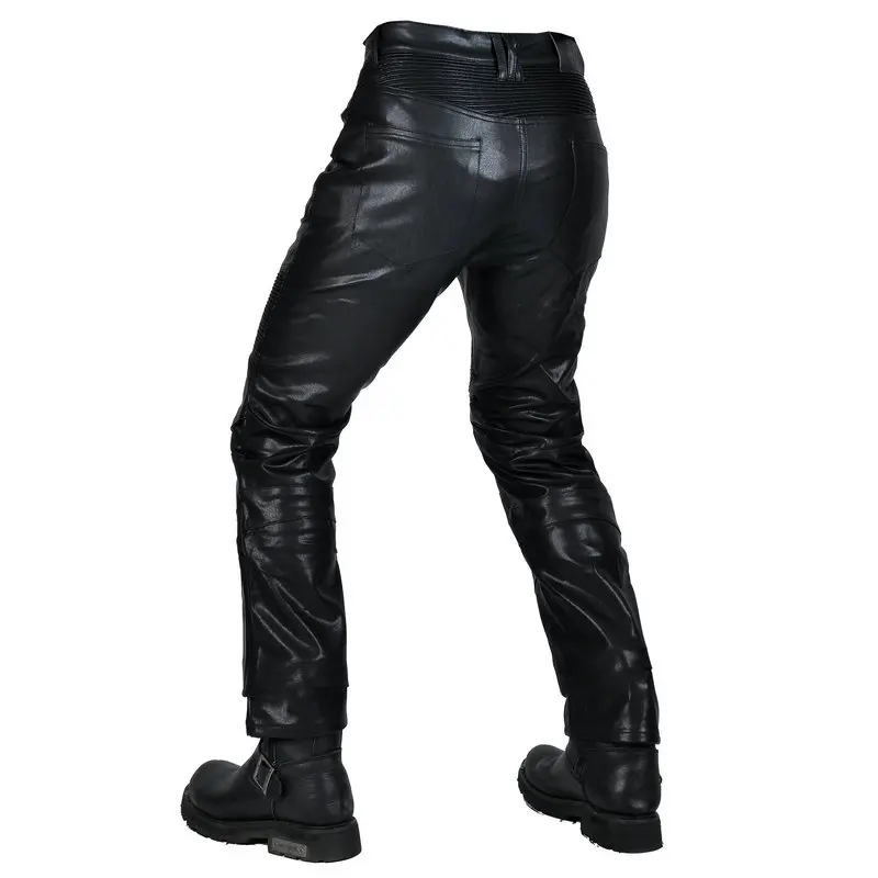2024 new fall-proof leather pants four seasons casual wind-blocking waterproof fall-proof pants for men factory wholesale