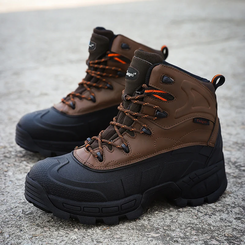 Сверхпрочные стальные ботинки, Мужская защитная обувь, промышленная кожаная Рабочая обувь для мужчин, ботинки, строительные ботинки