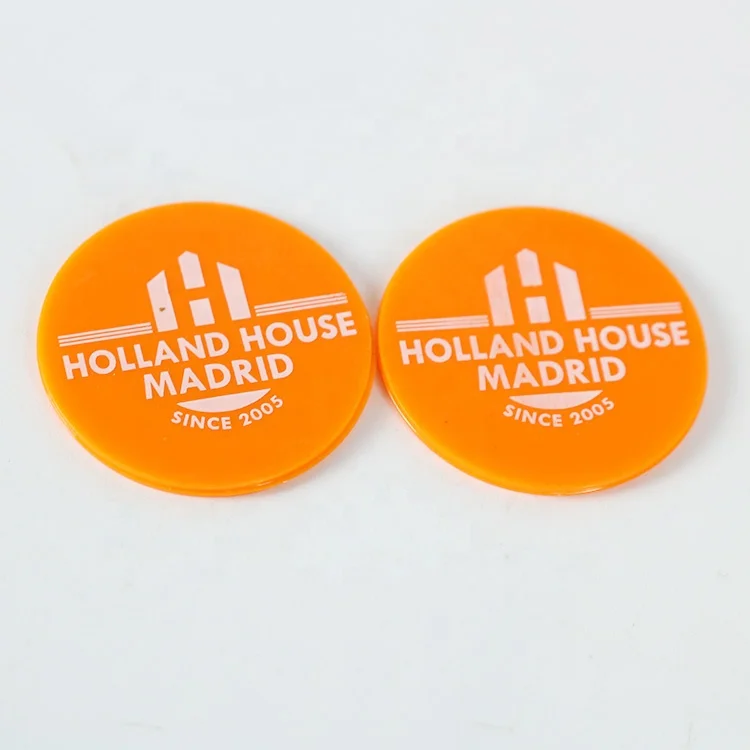 Factory Custom Drink Cart Bulk 25Mm Personalized Plastic Token Coin