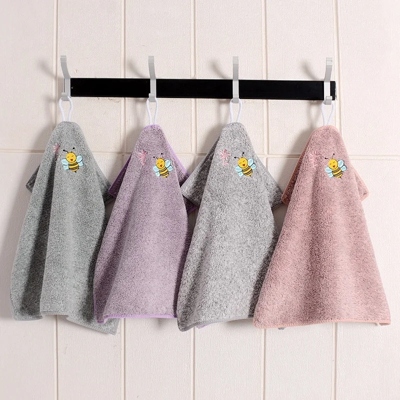 Super Soft Anti Bacterial Coral Fleece Facial Bamboo Charcoal Fiber Hand Hair Bath Towel