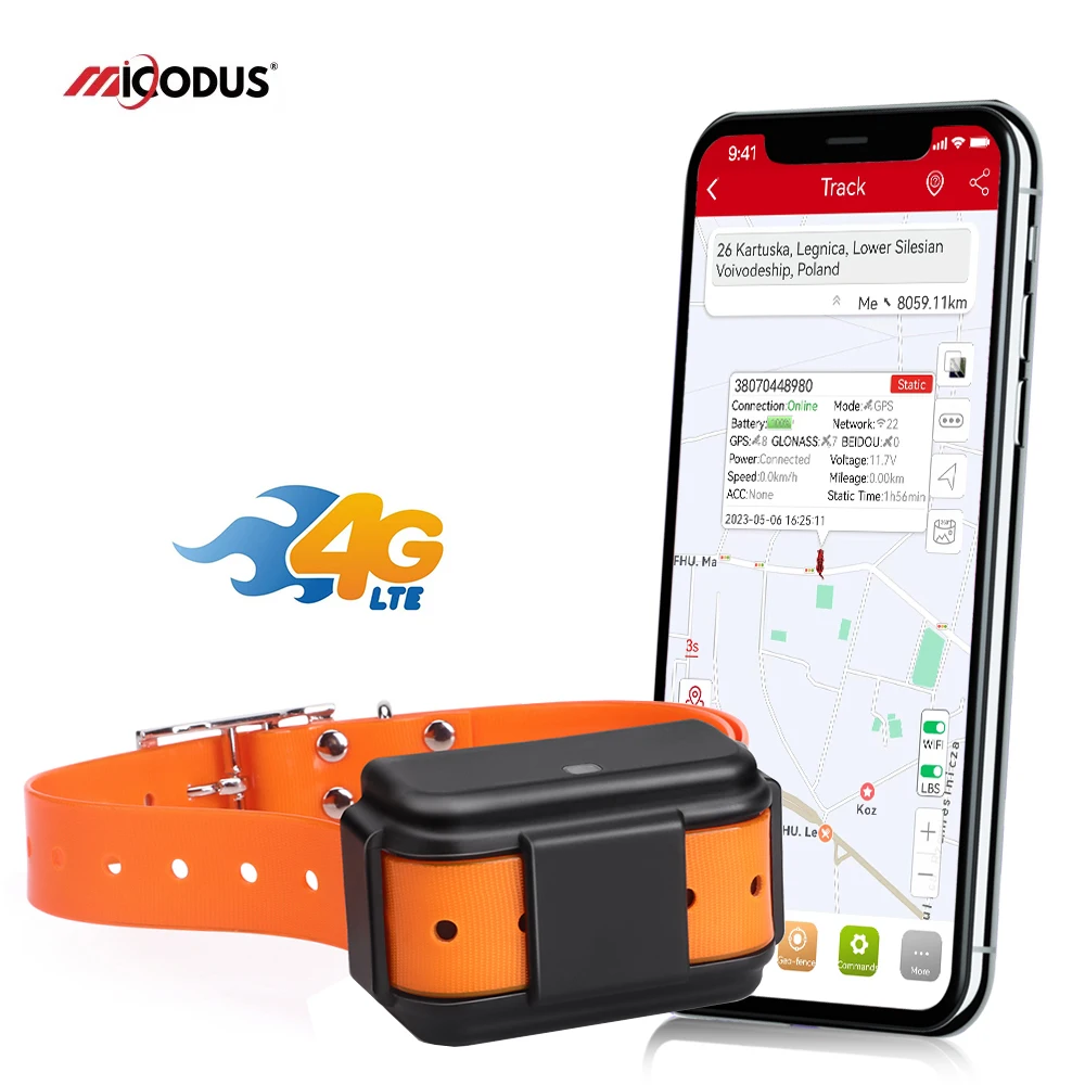 Micodus Новый MP50 G охотничья собака Крупный рогатый скот лошадь мониторинг движения в реальном времени 4G устройство слежения животных умный Gps трекер локатор домашних