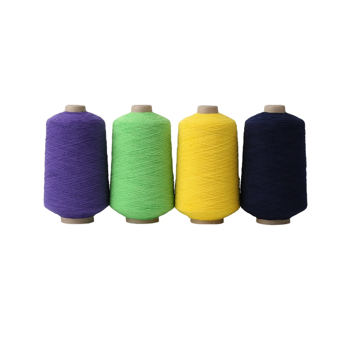 Factory 100#7575 Natural Latex Rubber Elastic Thread High Tenacity Polyester Double Covered Yarn for Socks Knitting