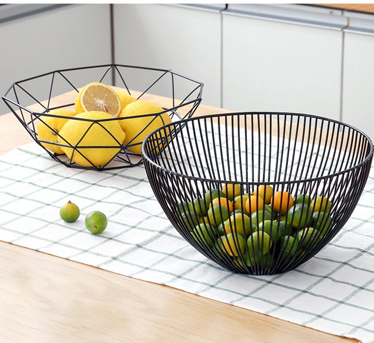 
Hot selling Wire Storage Baskets Multifunction 26X26CM Metal Iron Fruit Basket 