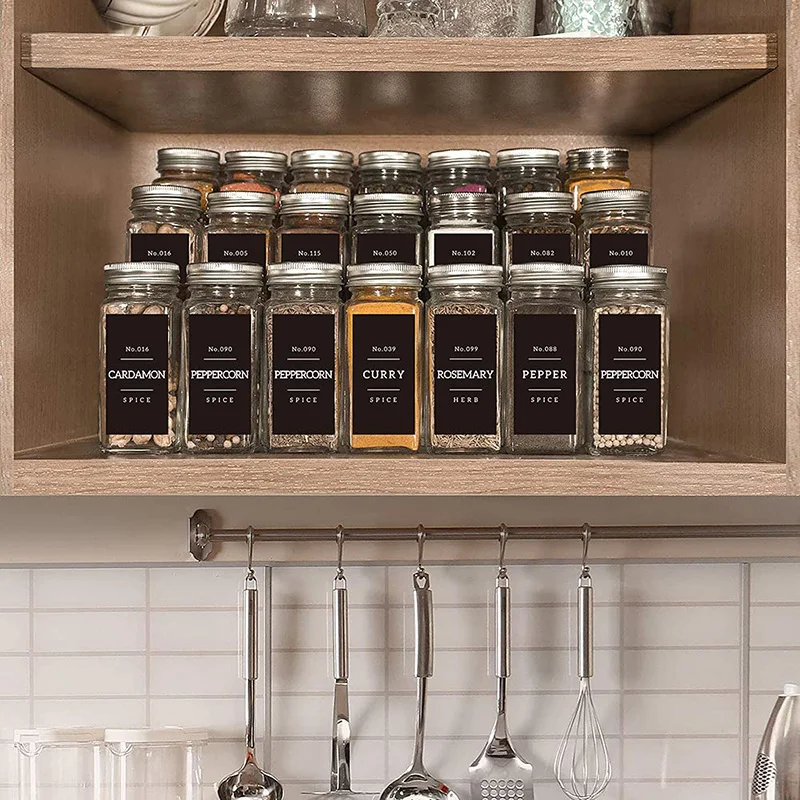 Customized Home Restaurant Kitchen Coffee Shop Seasoning Food Stickers Packaging Labels UV Printed Waterproof Spice Labels