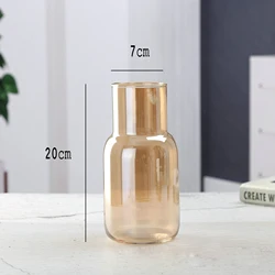 Small Hydroponic Vase Nordic Stained Glass Vase for flower Unique Design Home Decoration