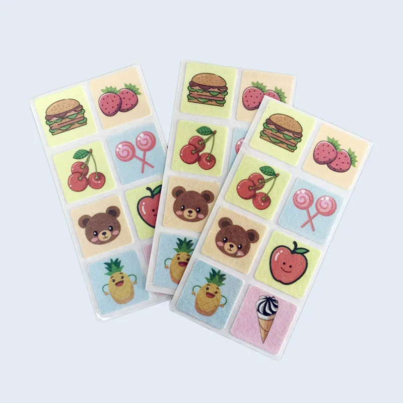  Custom Printing Fragrance Fabric stickers Essential Aroma Oil Scented Stickers for