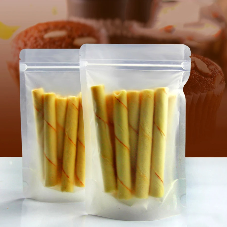 Low MOQ Custom Printing Food Grade Recloseable Frosted Stand Up Zipper Bags For Snack Coffee Tea Packing