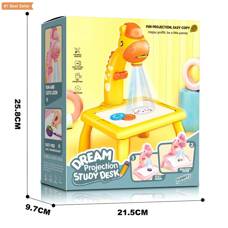 Custom Write Learning Table  Art Drawing Desk Toy  Painting Board Sketch Toy Projector Draw Children Drawing Toys