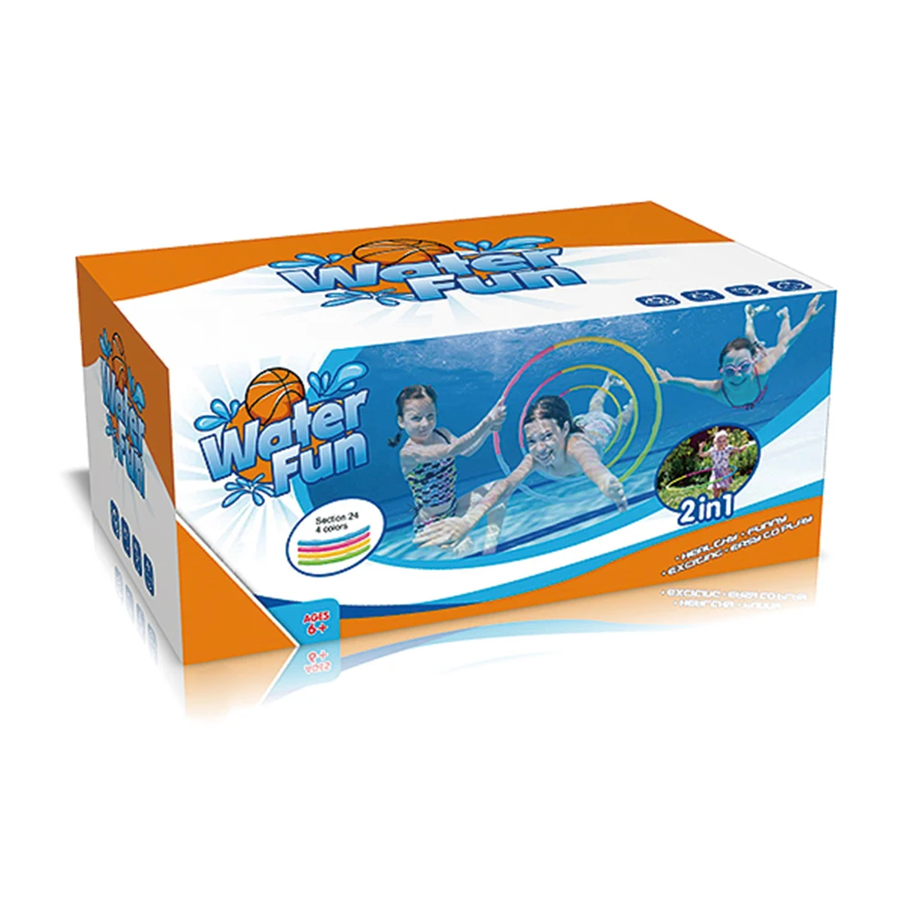 Kids summer pool 80cm diameter plastic diving circle hoop water ring toss game toy