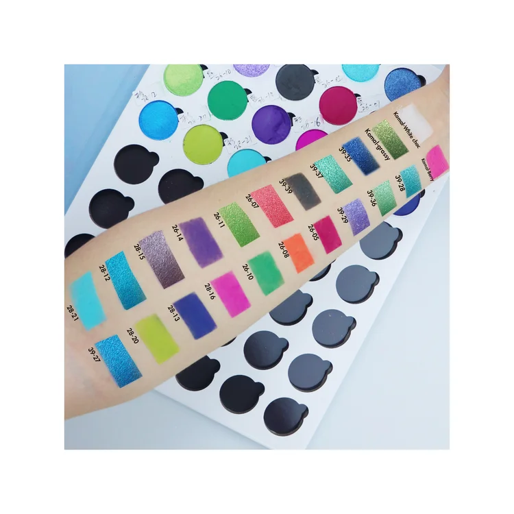 Eyeshadow Set with Printed Logo Colors Gold Eye Shadow Powder High-pigment Cosmetic Custom Shimmer Palete Eyeshadow