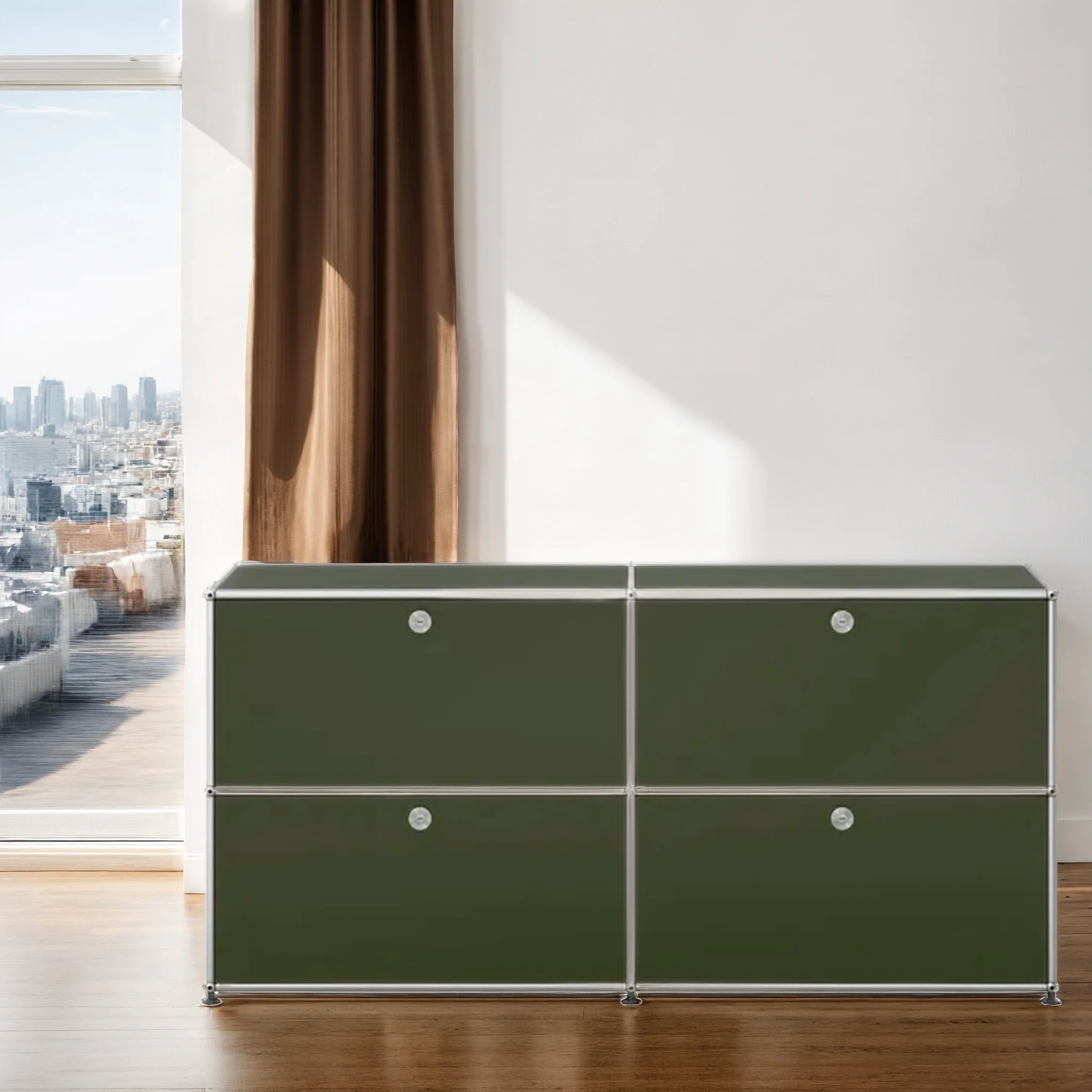 Office Furniture Metal Drawer Cabinet 6 Doors Steel Office File Cabinet Vertical