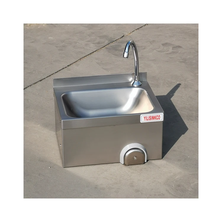 
Popular YLS43B Knee Operation Hospital Stainless steel single bowl for hand washing sink 