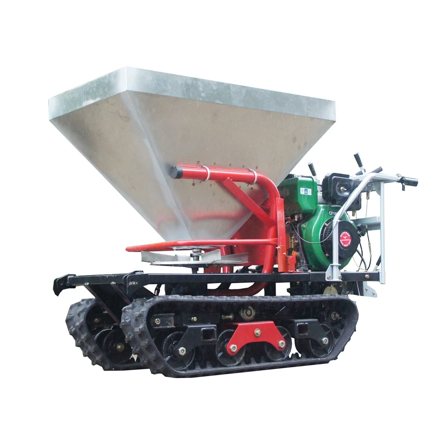 mini crawler type hydraulic motor drive fertiliser spreader