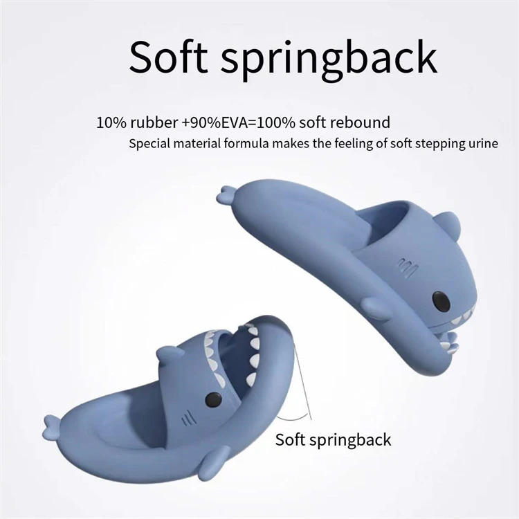 Custom Wholesale Cute Slides EVA Shark Slippers Lovely Soft Home Slippers For Women And Men