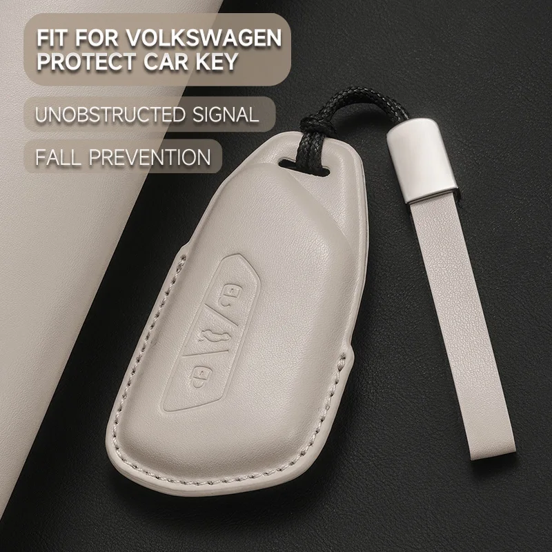 Чехол для автомобильного пульта дистанционного управления VW Volkswagen Golf 8 MK8 ID.3 ID.4 Cupra Skoda Octavia A8 SEAT Leon MK4 2020 2021 кожа C