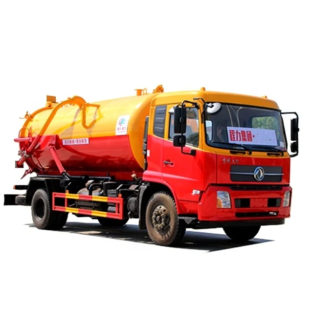  Dongfeng 12000L вакуумный резервуар для канализации и грузовик очистки струей воды высокого