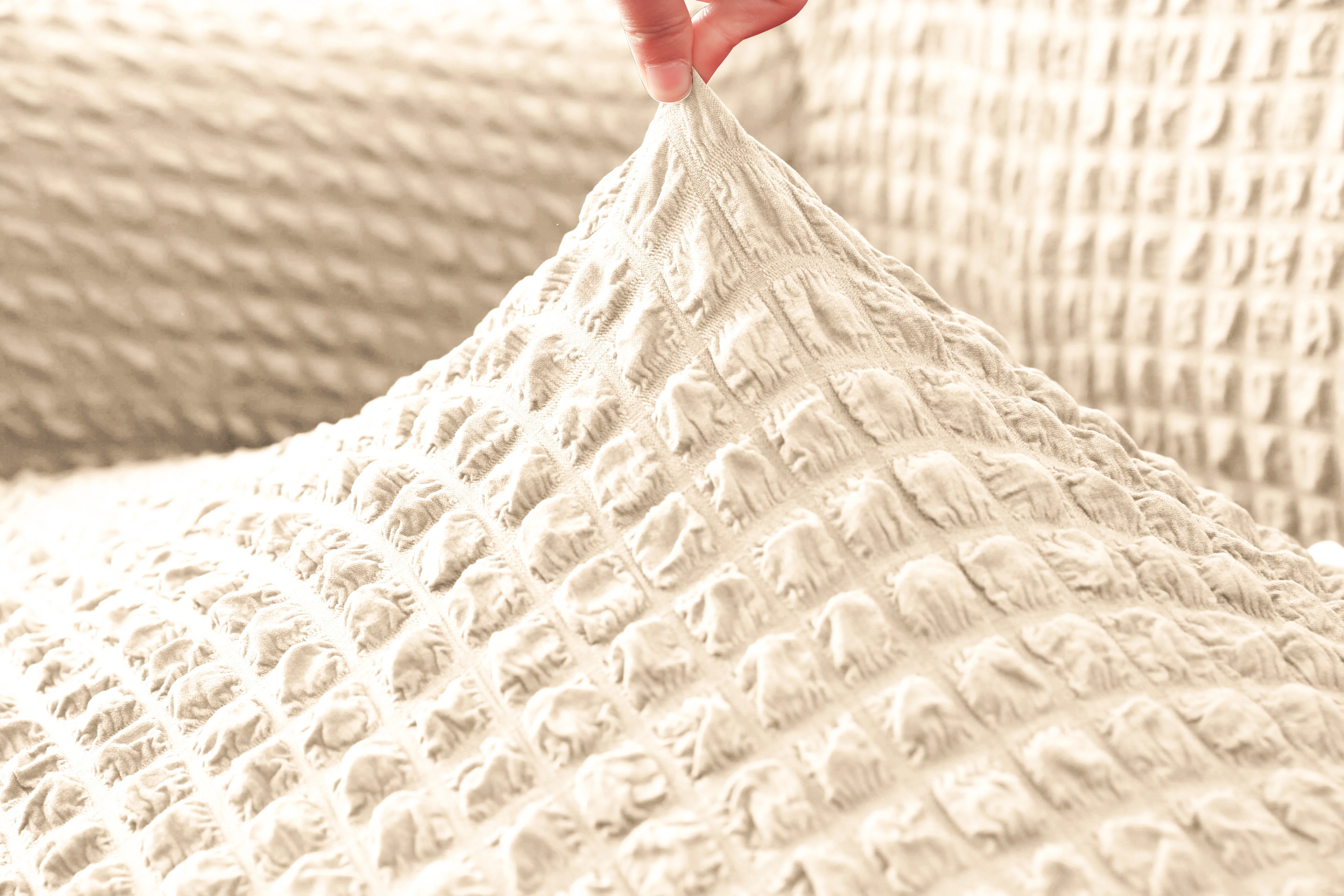 Home furniture cover for sofa and seats plain elastic 3 2 1 sofa covers bubble fabric