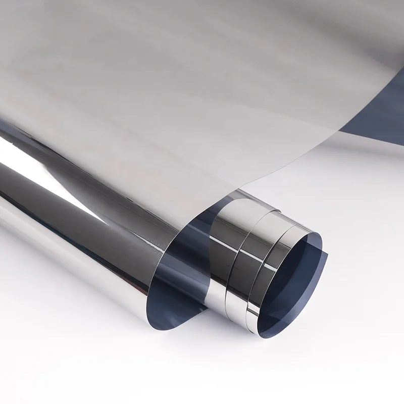 Silver Mirror Reflective Aluminum Building Window Film One Way Vision Window Film
