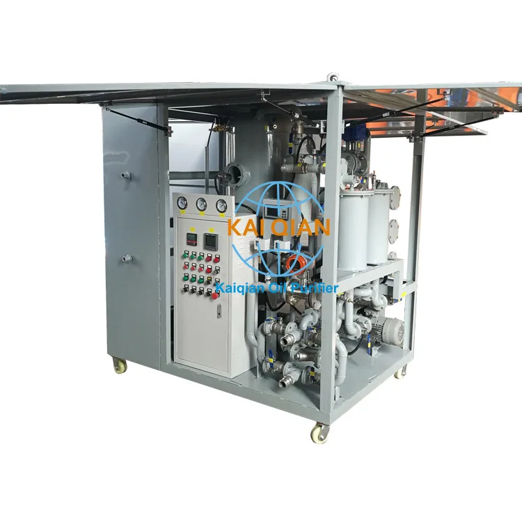 Double Stages Vacuum Dehydration Machine Transformer Dielectric Oil Filtration Unit