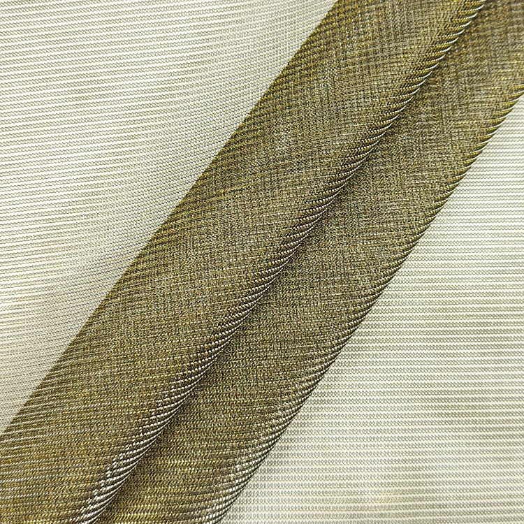 New Design Metal Fiber Material Mesh Fabric For Clothing, Fashion Gold Metallic Knit Fabric For Dresses/
