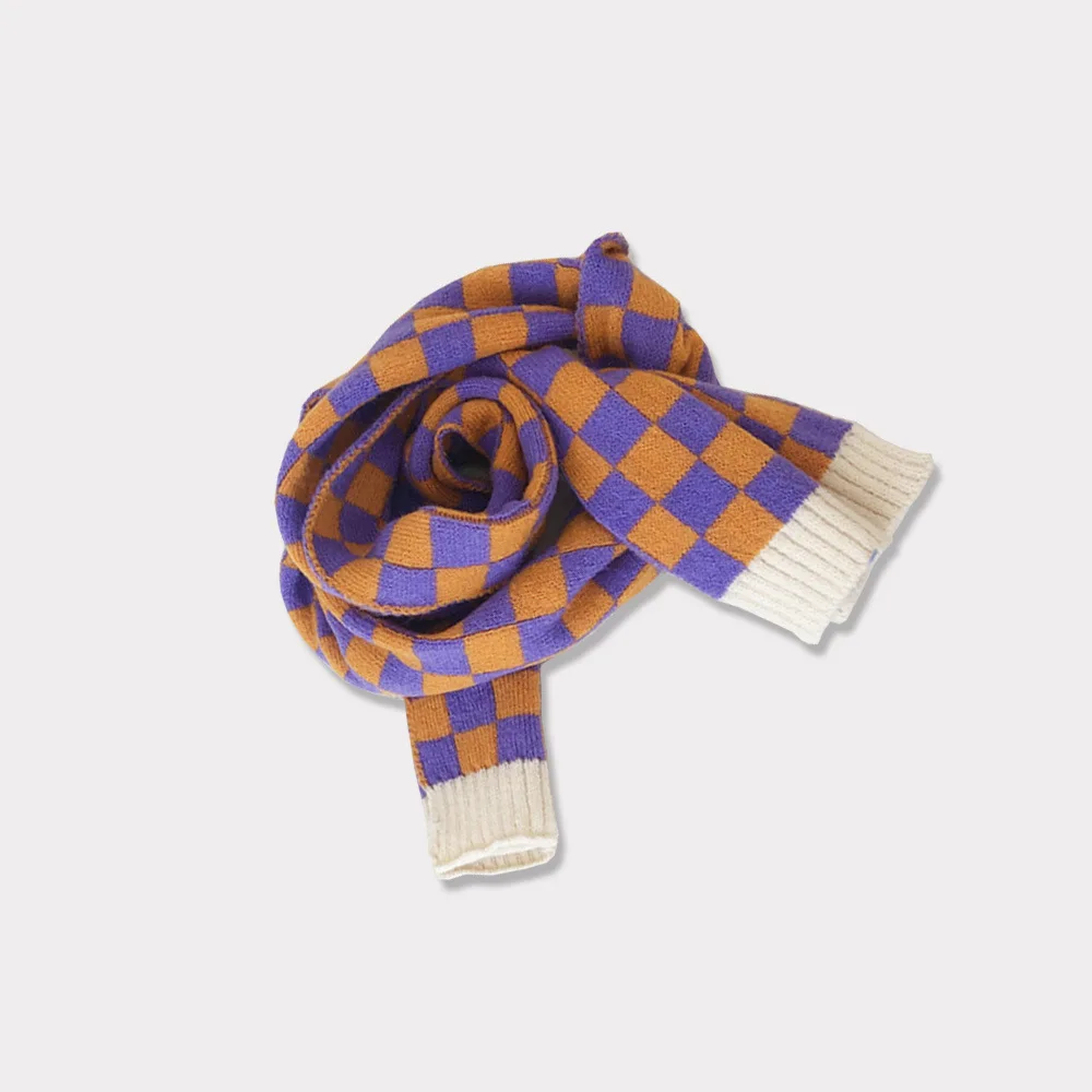 Wholesale Winter Knit Women Scarf New Grid Check fashion scarf