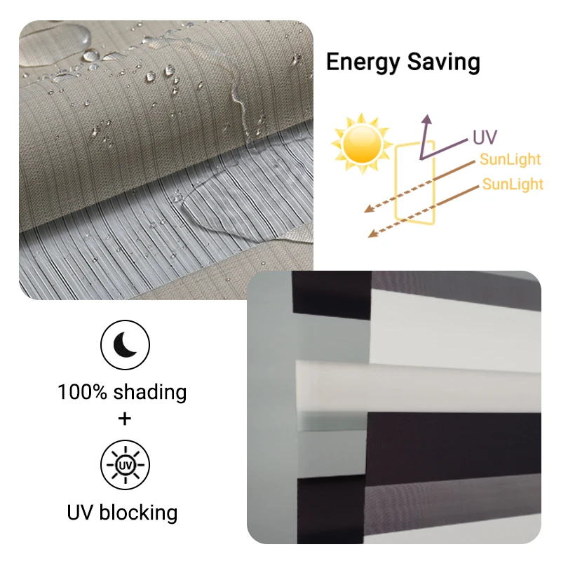 Motorized electric smart home smart kit zebra blinds with remote 100 l x 82 w  solar