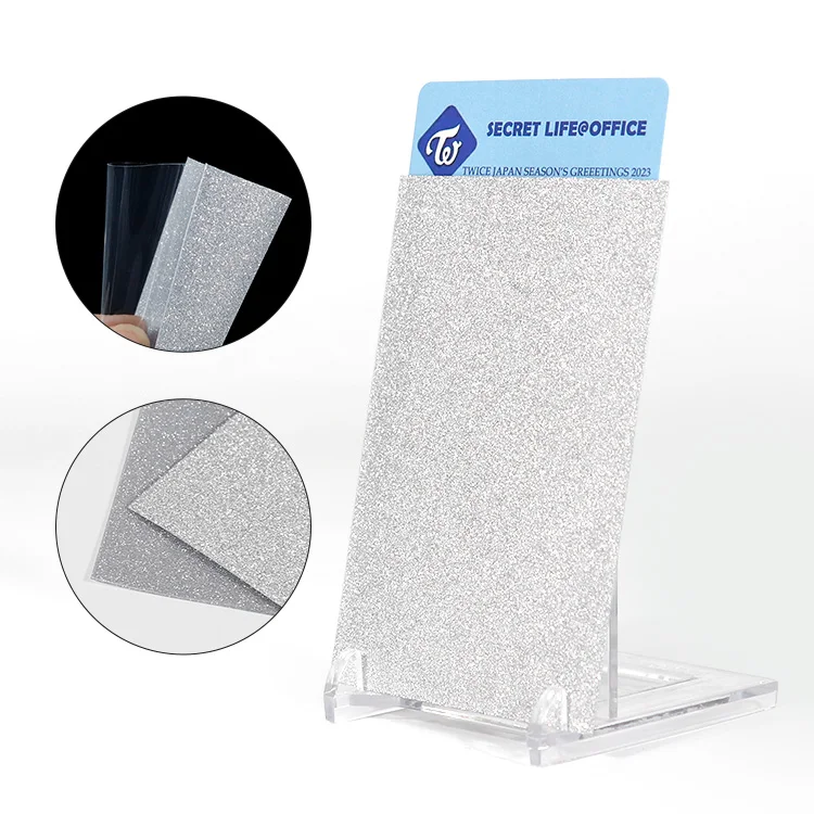 1000pcs Holographic Silver Flash Effects  Matte Premium thickness KPOP Hologram Photo Card Sleeves