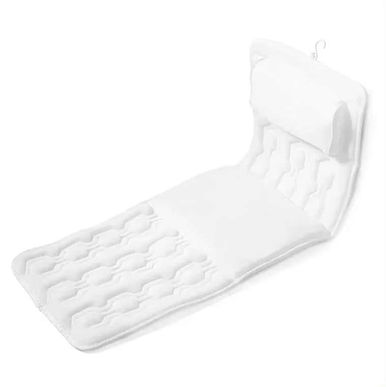 Eco-friendly 3D Air Mesh Fabric Quick Drying Full Body Spa Pillow Head Neck Shoulder Full Body Bath Pillow for Tub