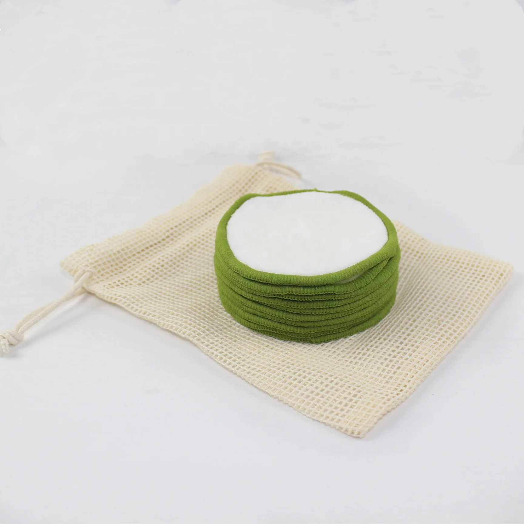 Zero Waste 10 Packs Natural Bamboo Cotton Rounds Eco 100% Cotton Make Up Remover Pads Sets