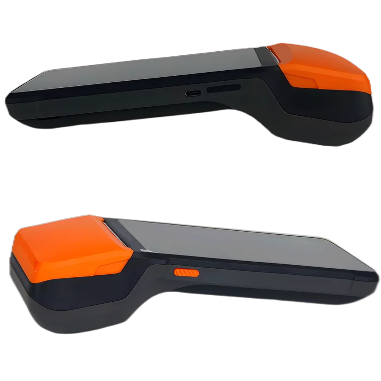 Mobile POS Android Terminal with Restaurant POS Software and Receipt Printer for Fast Food Seafood Meat Snack Lunch Kitchen Bar