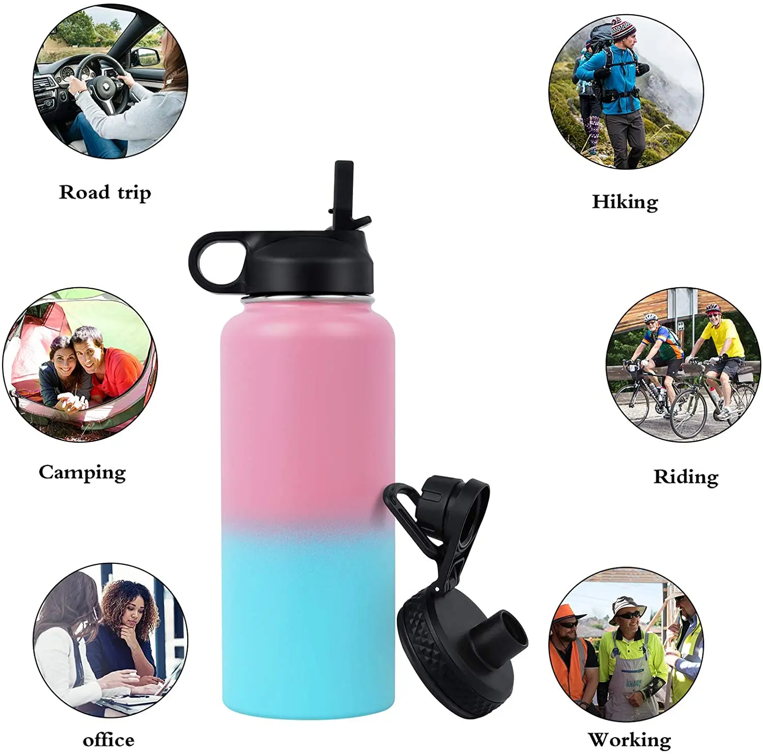 2 liter stainless steel water bottle sport water bottles