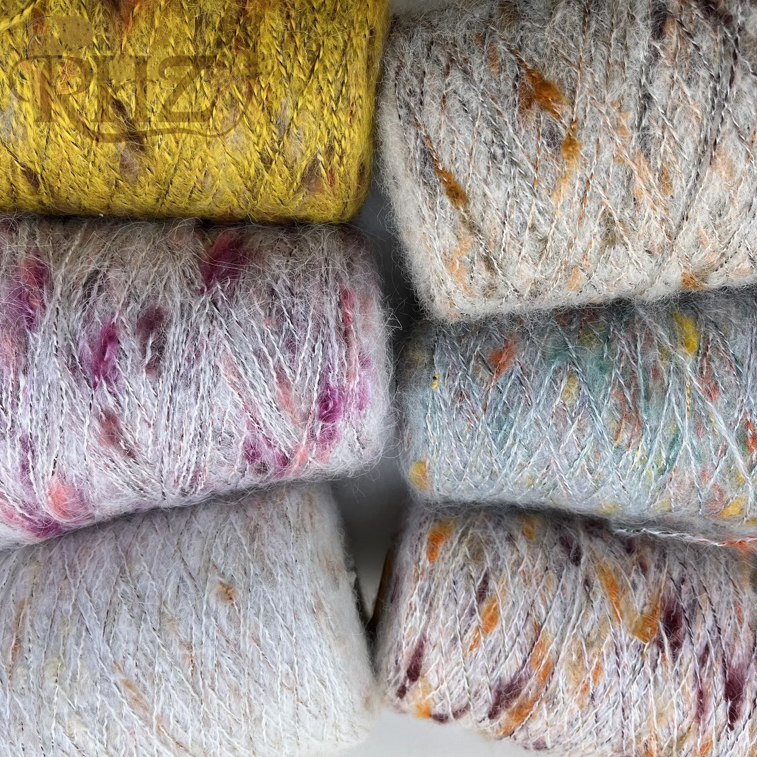 RHZ 2.8nm/1 fancy brushed yarn mohair wool polyester acrylic blended for knitting