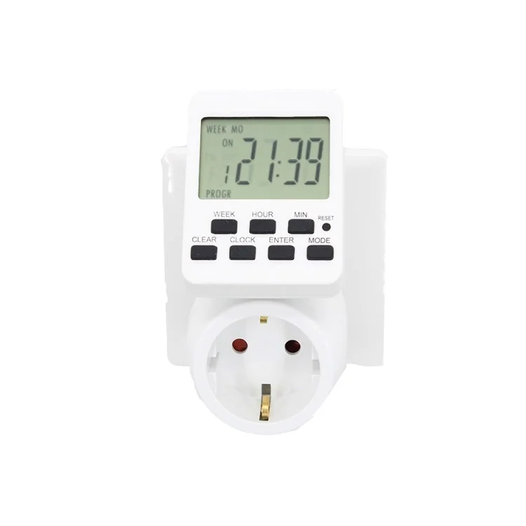 Digital Big LCD EU Digital Electrical Weekly Daily Timer Socket