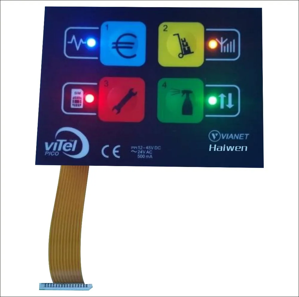 Custom Metal Dome Button Backlight LED Membrane Switch Keypad Keyboard