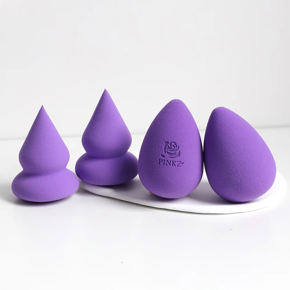 Pinkz Purple Series Private Label Ultra Soft Formula Makeup Sponge Blender Set Foundation Use Makeup Sponges Wholesale