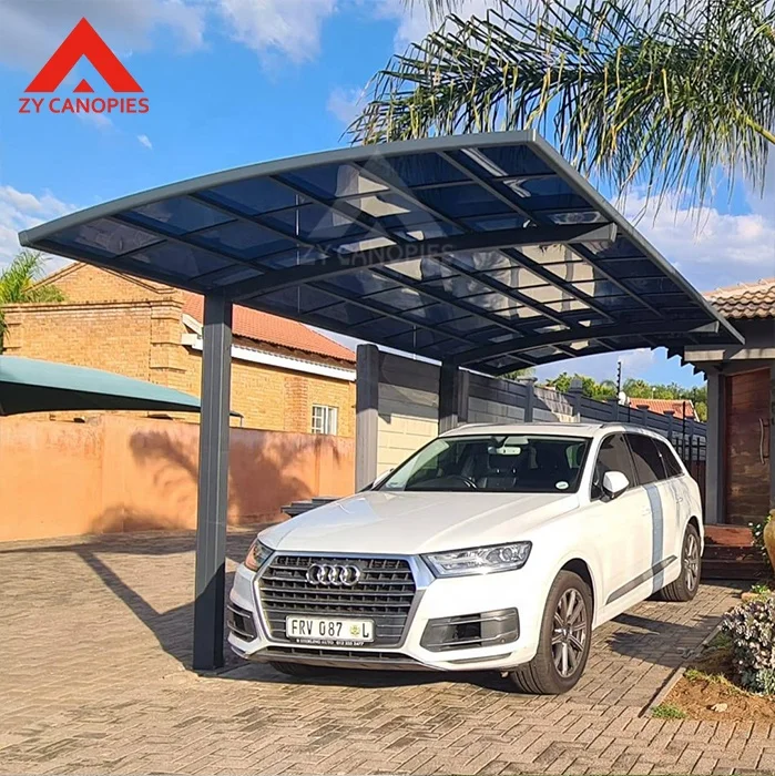 Outdoor Sun Shade Polycarbonate Carports Kit Metal Frame Garage Aluminium Carport