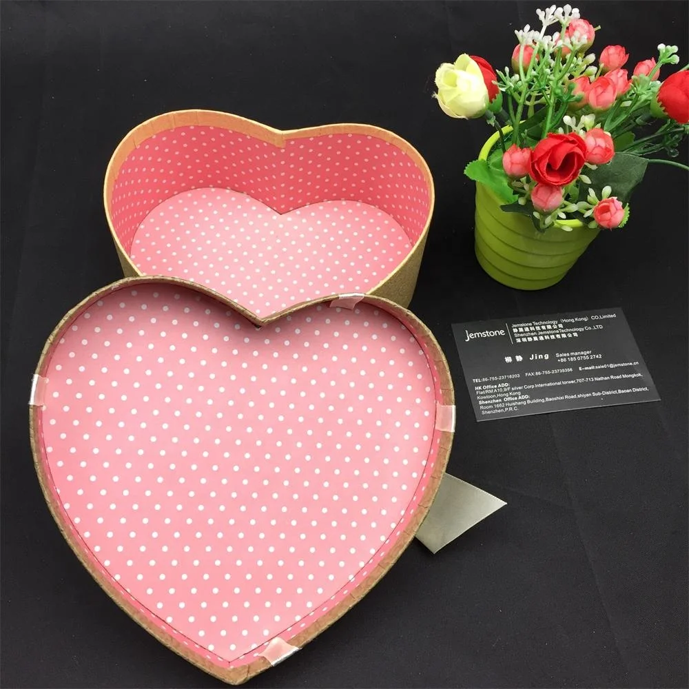 Colorful Offset Printing Heart Shaped Box Paper Carbord Custom Gift Boxes For Wedding Guest