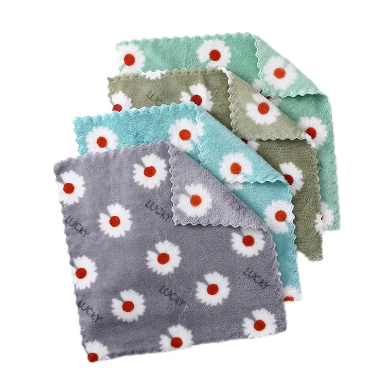HUADU Microfiber Waffle Weave Kitchen Towels Dish Cloth Opp Bag Customized Square Cleaning Towel 3 PCS 16inch X 24inch 30cm*40cm