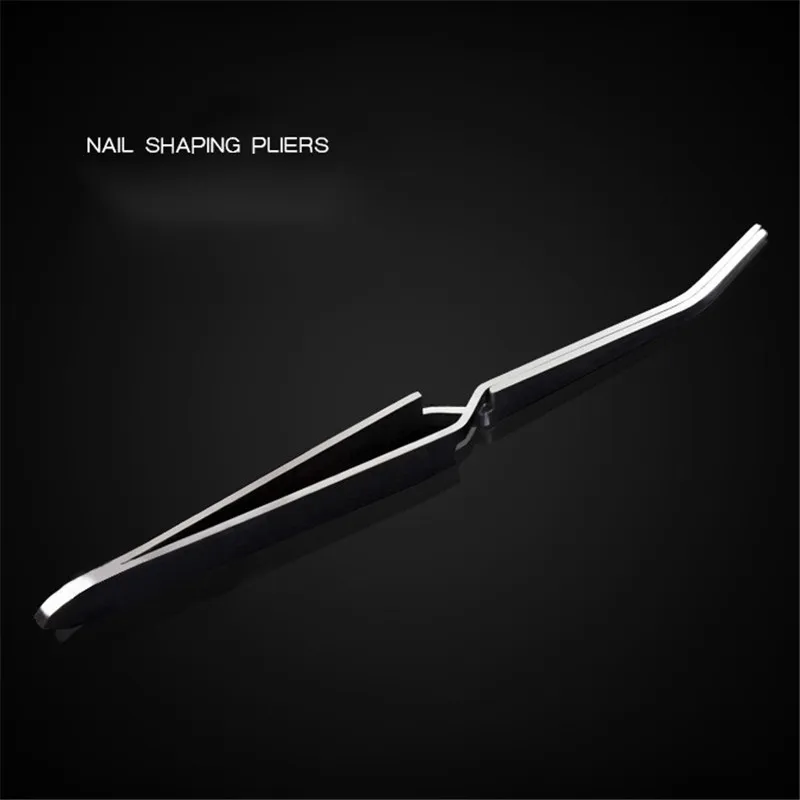 Nail Art Tweezers Stainless Steel Cross Action Tweezers Multifunctional Shaped Nail Clip Manicure Curve Nipper Nail Tools
