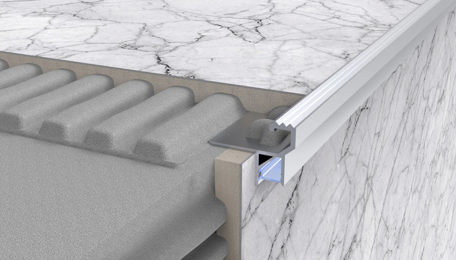 Beautrim Anti Slip Stair Nosing Cover Tile Ceramic Edge Trim Protec Decorative LED Stair Nosing