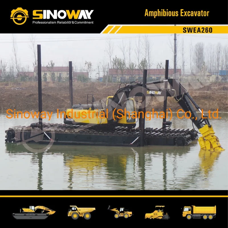 Hot sale SINOWAY floating excavator with cutter suction dredge pump