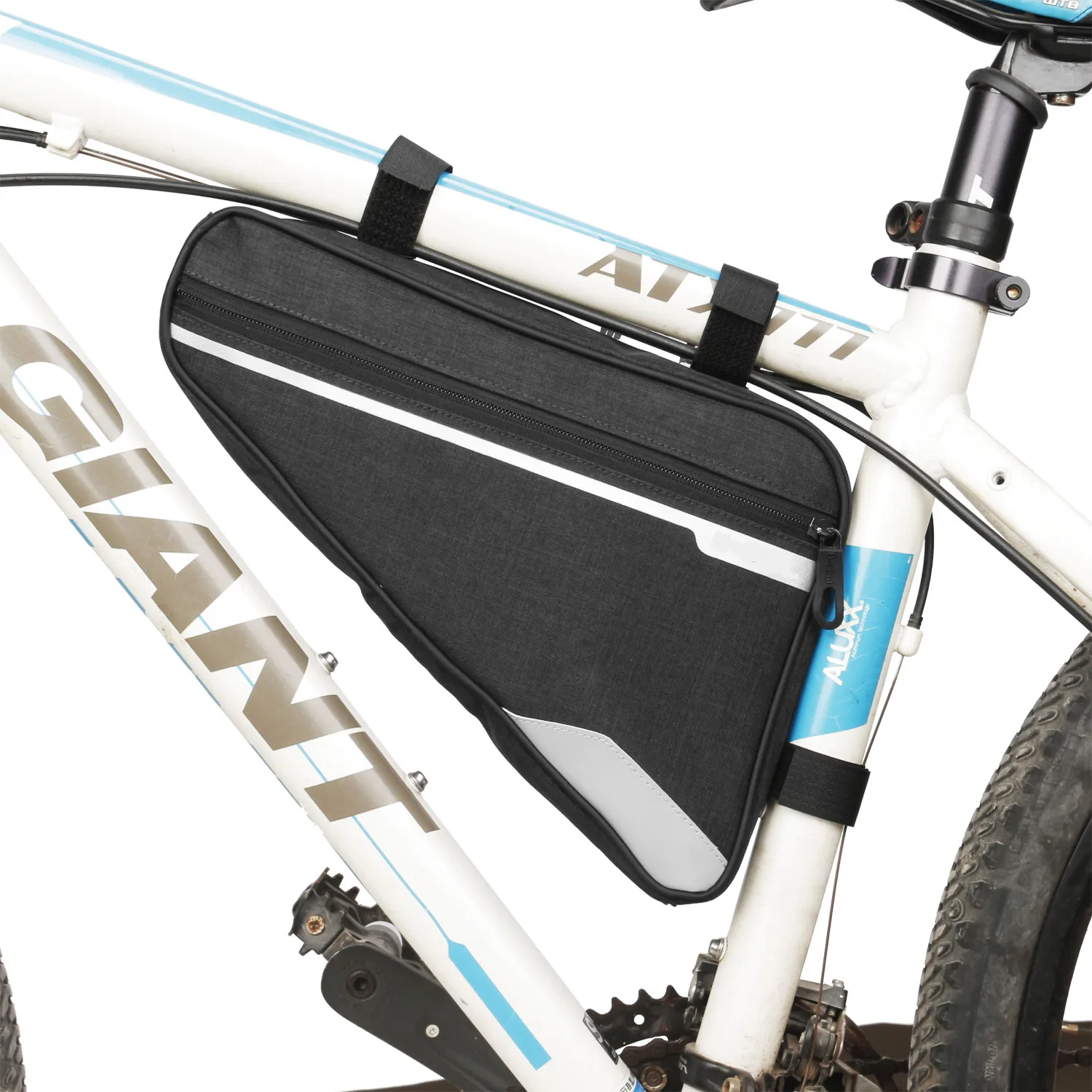 Waterproof Wear Resistant Reflective Bicycle Front Crossbeam Tube Storage Bag Triangle Saddle Bike Frame Bag