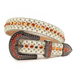 NEW Design OEM alligator rhinestone belt man luxurious original luxury belt For Women western belts wholesale