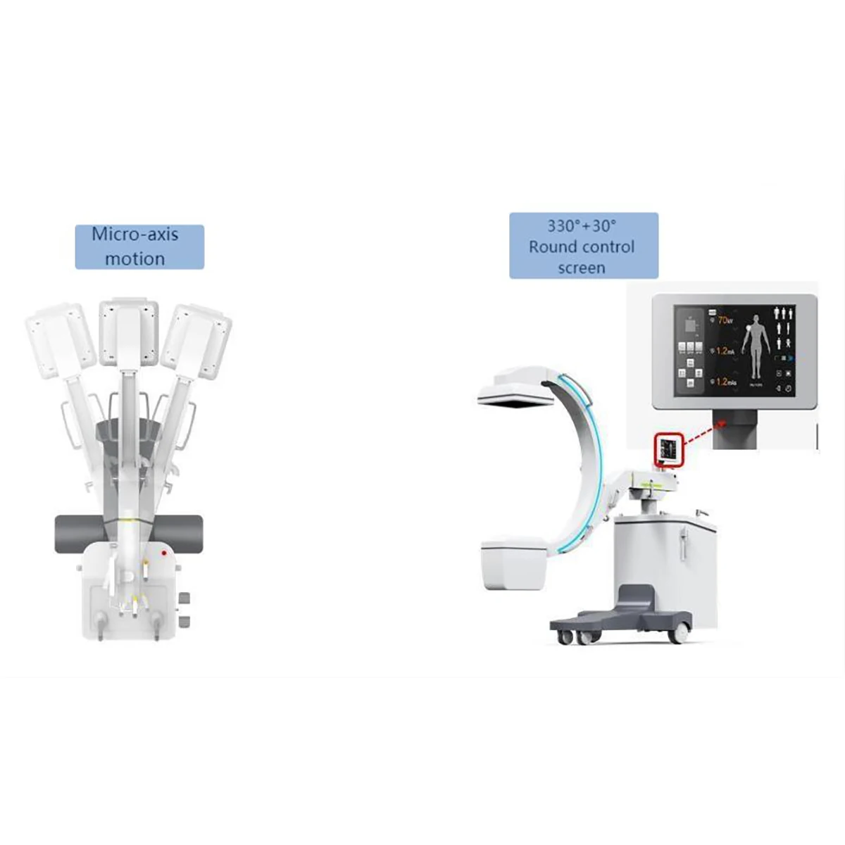 High Frequency 5.6kw Mobile Digital FPD C-arm fluoroscopy surgical x ray c arm machine MSLCX50