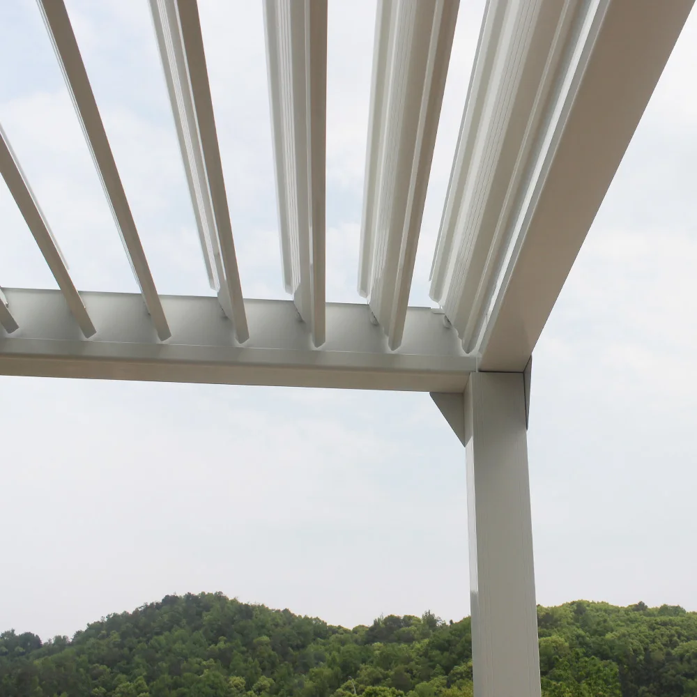 Aluminum Bioclimatic Awning Roof Pergola Easy-to-Assemble Waterproof Louver Gazebo for Outdoor Use Metal Frame