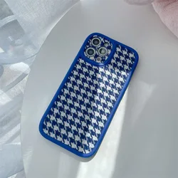 Hot Sale Product Retro Style Fabric Cell Phone Cover Knitted Flannelette Silicon Phone Cover For iphone 14 13 12 11 pro max